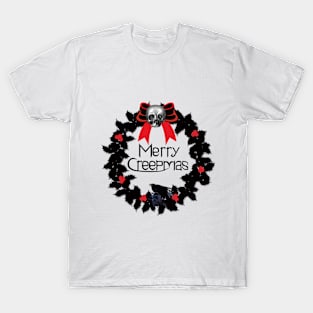 Merry Creepmas Gothic Wreath T-Shirt